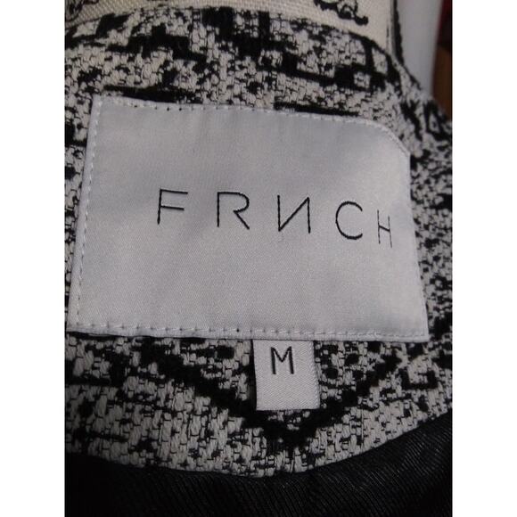 FRNCH Boxy Open Front Tribal Print Blazer Pockets Lined 3/4 Sleeve Size Medium - Picture 5 of 9